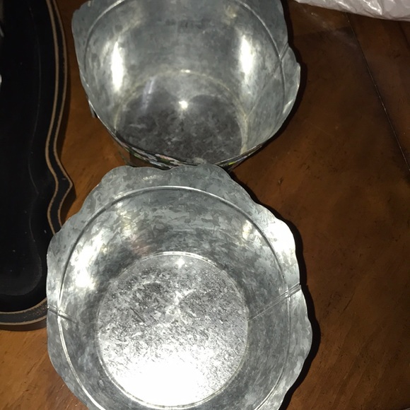 New Set Of 3 Hand Painted Galvanized Buckets - Picture 5 of 7